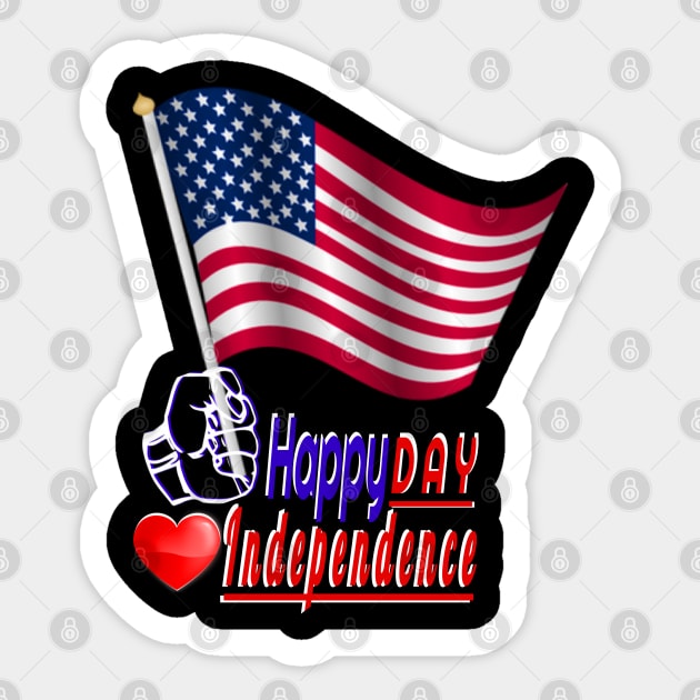 4TH OF JULY Independence Day in the United States Sticker by Top-you